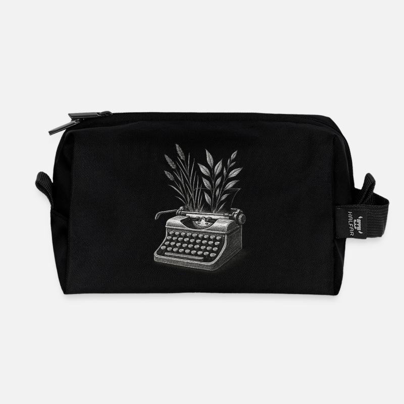 Lebendige Briefe - Recycelte Kulturtasche - Schwarz