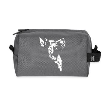 Alaskan Malamute Silhouette Hunde Hund Wilsigns - Recycelte Kulturtasche - Anthrazit - Vorne