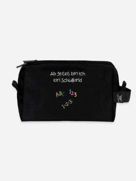 Ab jetzt bin ich ein Schulkind - Recycelte Kulturtasche - Schwarz