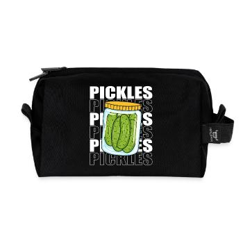 Cucumber Cucumber Pickle - Recycled Toiletry Zip Bag - black - Front