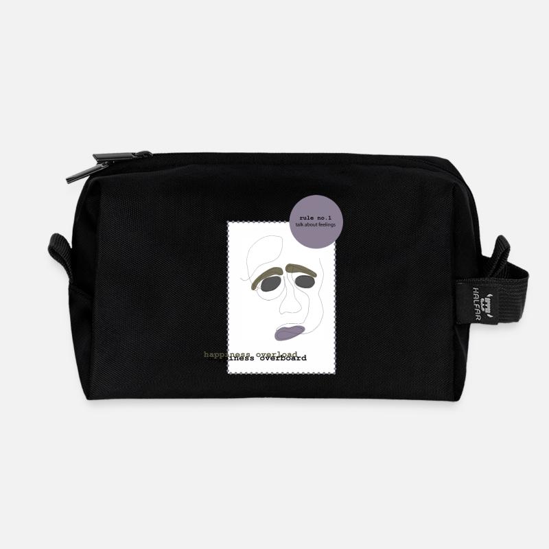 talk about feelings 1 - Recycelte Kulturtasche - Schwarz