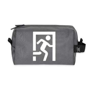 119700810_174724670_eksit - Recycled Toiletry Zip Bag - anthracite - Front