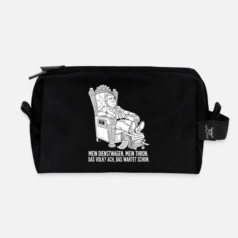 Mein Dienstwagen, mein Thron - Recycelte Kulturtasche - Schwarz
