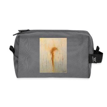 Abstract Feminine Portrait - Recycled Toiletry Zip Bag - anthracite - Front
