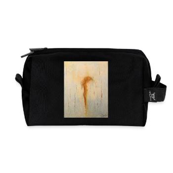 Abstract Feminine Portrait - Recycled Toiletry Zip Bag - black - Front