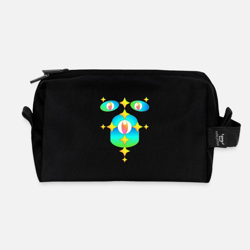 Tausend Sterne - Recycelte Kulturtasche - Schwarz