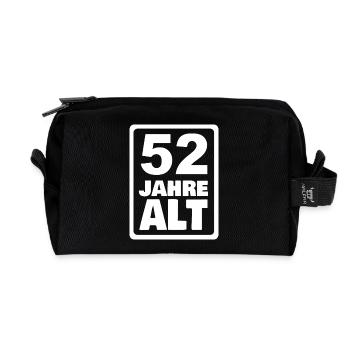 52 - Recycelte Kulturtasche - Schwarz - Vorne