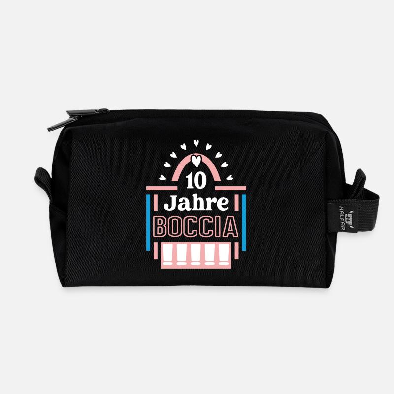Boccia Anniversary 10 Years Coach Player - Recycled Toiletry Zip Bag - black