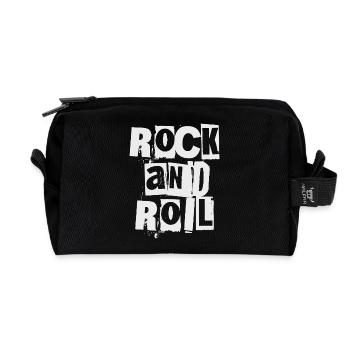 Rock'n'Roll Distressed und Bold Logo-Design - Recycelte Kulturtasche - Schwarz - Vorne
