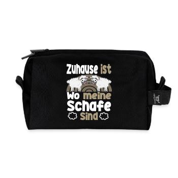 Schafhirte Schäfer Hirte Landwirt Herde Schafe - Recycelte Kulturtasche - Schwarz - Vorne