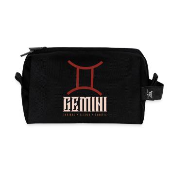 Gémeaux - Trousse de toilette en tissu recyclé - noir - Devant