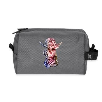 Dégradé de sculpture d’ange - Trousse de toilette en tissu recyclé - anthracite - Devant