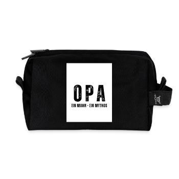 OPA Ein Mann - Ein Mythos - Recycelte Kulturtasche - Schwarz - Vorne