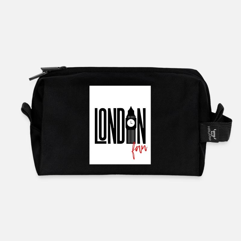 London Fan - Recycelte Kulturtasche - Schwarz