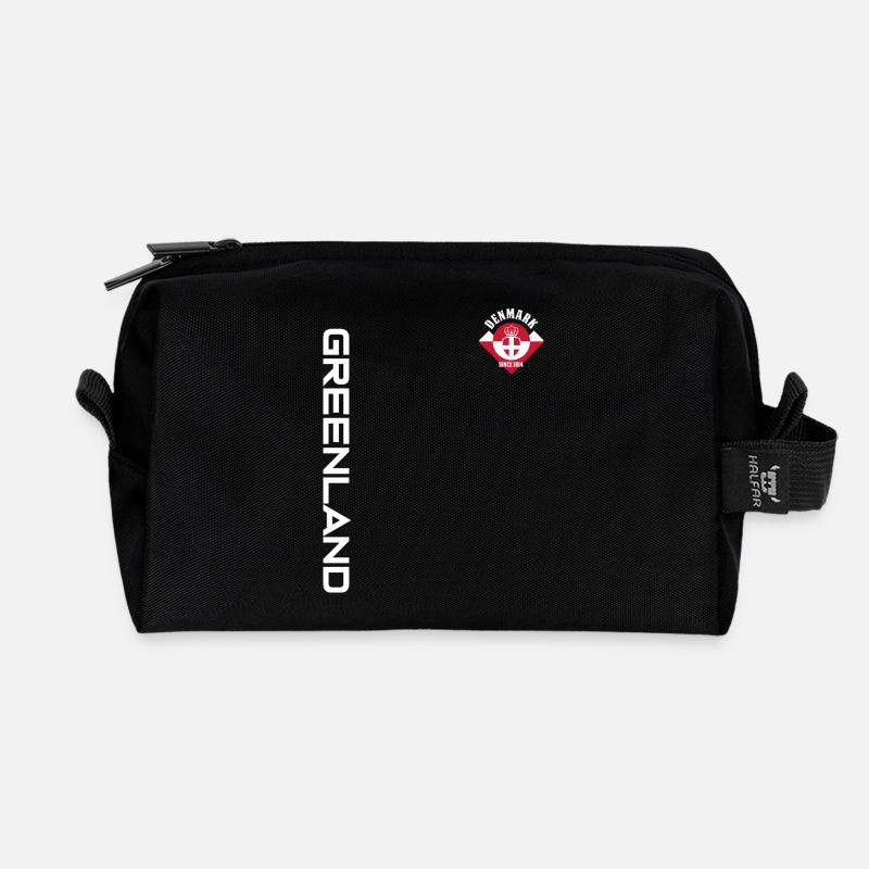 GRÖNLAND DÄNEMARK | SEIT 1814 - Recycelte Kulturtasche - Schwarz