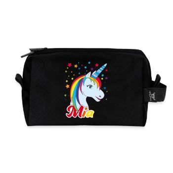 Mia , Mädchenname, Lieblingsname - Recycelte Kulturtasche - Schwarz - Vorne