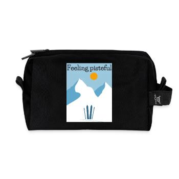 Sensation de ski alpin de piste - Trousse de toilette en tissu recyclé - noir - Devant