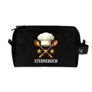 Sternekoch Bester Koch Geschenk Koch Kostüm Küche - Recycelte Kulturtasche - Schwarz - Vorne