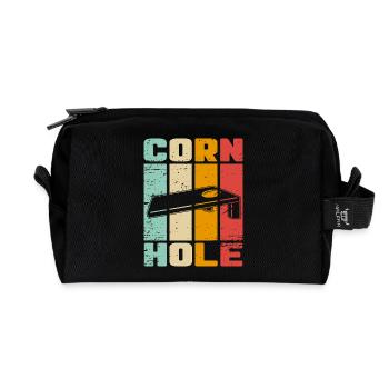 Cornhole - Recycelte Kulturtasche - Schwarz - Vorne