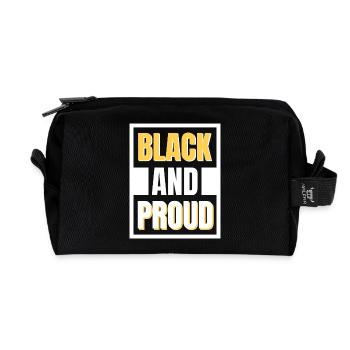 Black and Proud Bold Minimalist Design - Recycelte Kulturtasche - Schwarz - Vorne