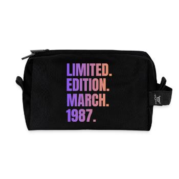 Mars 1987 Année 1987 Retro 1987 Édition limitée - Trousse de toilette en tissu recyclé - noir - Devant