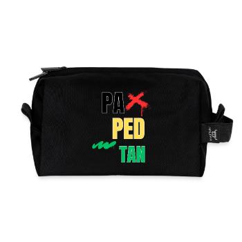 pa_ped_tan - Recycled Toiletry Zip Bag - black - Front