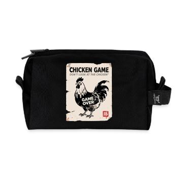 Chicken Game : Ne regardez surtout pas le poulet - Trousse de toilette en tissu recyclé - noir - Devant