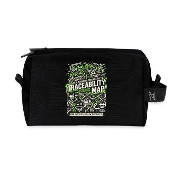 Traceability Map - Recycelte Kulturtasche - Schwarz - Vorne
