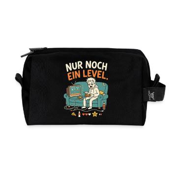 Retro Gamer Sofa Nur noch ein Level - Recycelte Kulturtasche - Schwarz - Vorne