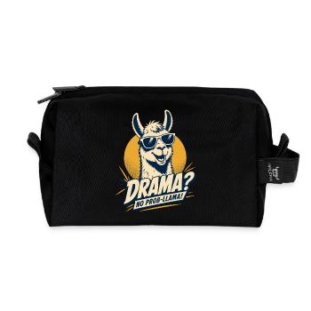 Drama No Prob Llama Humor - Recycelte Kulturtasche - Schwarz - Vorne