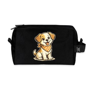 canine - Recycled Toiletry Zip Bag - black - Front