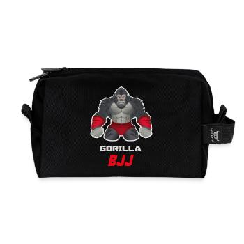 Conception de bêtes grappinantes de BJJ gorille - Trousse de toilette en tissu recyclé - noir - Devant
