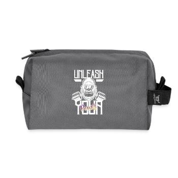 Unleash Power on Stage - Recycled Toiletry Zip Bag - anthracite - Front
