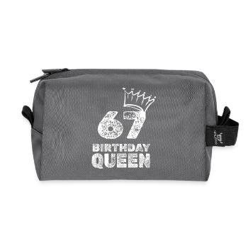 Birthday 67 - Recycled Toiletry Zip Bag - anthracite - Front