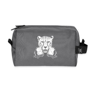 Cheetah Boxing Fighter MMA - Trousse de toilette en tissu recyclé - anthracite - Devant