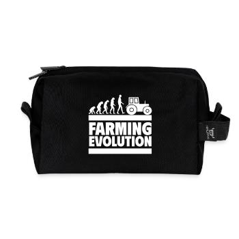Agricultural Evolution Perfect for Farmers - Recycled Toiletry Zip Bag - black - Front