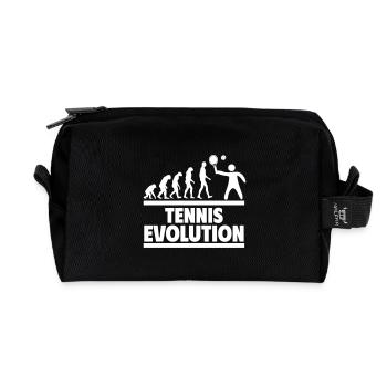 Tennis Evolution – Perfekt für Tennisliebhaber - Recycelte Kulturtasche - Schwarz - Vorne