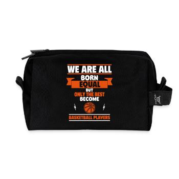 Alle geboren gleich nur Besten werden Basketball - Recycelte Kulturtasche - Schwarz - Vorne