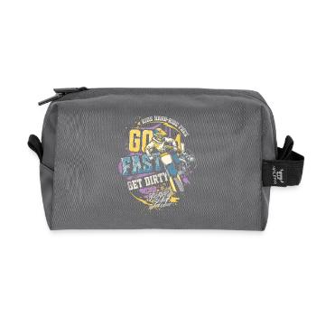 Ride Fast, Get Dirty - Motocross Saying - Recycled Toiletry Zip Bag - anthracite - Front