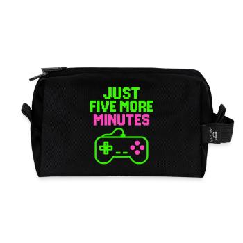 Nur fünf Minuten Gamer Pixel Design Geek Gaming - Recycelte Kulturtasche - Schwarz - Vorne