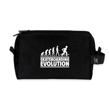 Skateboarding Evolution - Recycelte Kulturtasche - Schwarz - Vorne
