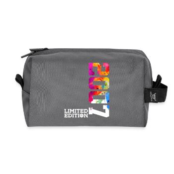 19TH BIRTHDAY LIMITED EDITION 2007 - Recycled Toiletry Zip Bag - anthracite - Front