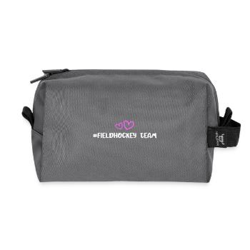 feldhockey team herz - Recycelte Kulturtasche - Anthrazit - Vorne