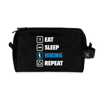 Mangez, dormez, handballez, répétez ! - Trousse de toilette en tissu recyclé - noir - Devant