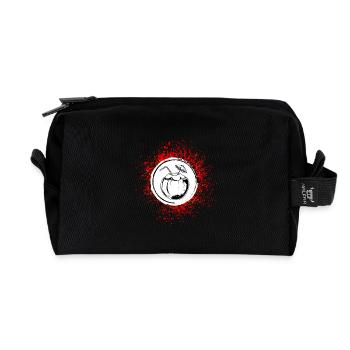 Kokos Icon Symbol - Recycelte Kulturtasche - Schwarz - Vorne