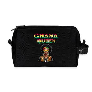 Afrika Königin Ghana Ghana Ghana Frau - Recycelte Kulturtasche - Schwarz - Vorne
