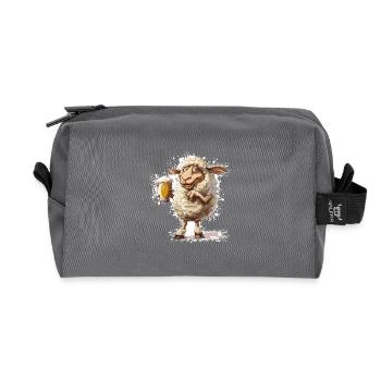 Schaf Bier Lustig - Recycelte Kulturtasche - Anthrazit - Vorne