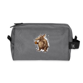 Gürtel Bier Lustig - Recycelte Kulturtasche - Anthrazit - Vorne