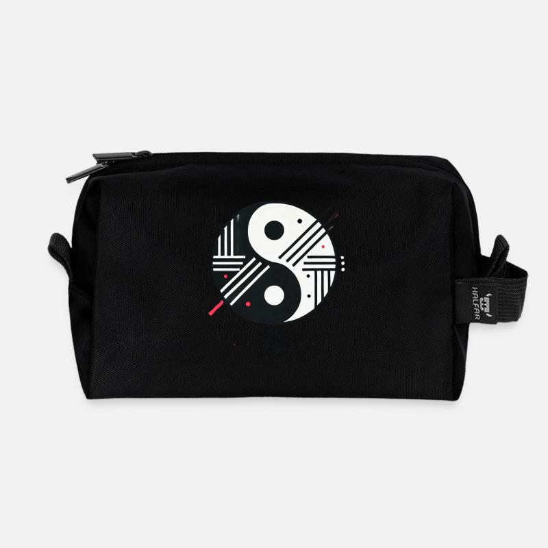 „Chōwa – Moderne Harmonie“ - Recycelte Kulturtasche - Schwarz