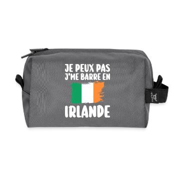 J'Peux Pas J'Me Barre En Irlande Voyage - Trousse de toilette en tissu recyclé - anthracite - Devant